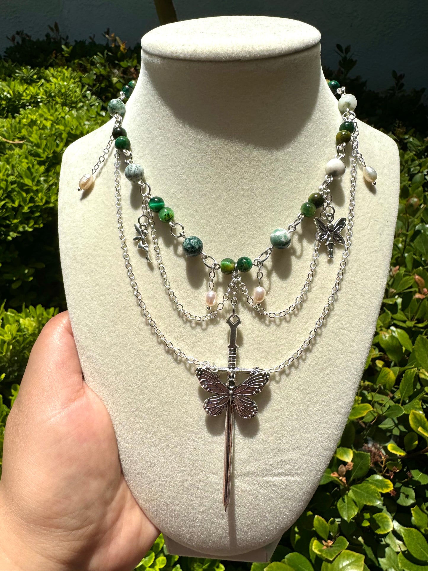 Green Warrior Fairy Necklace