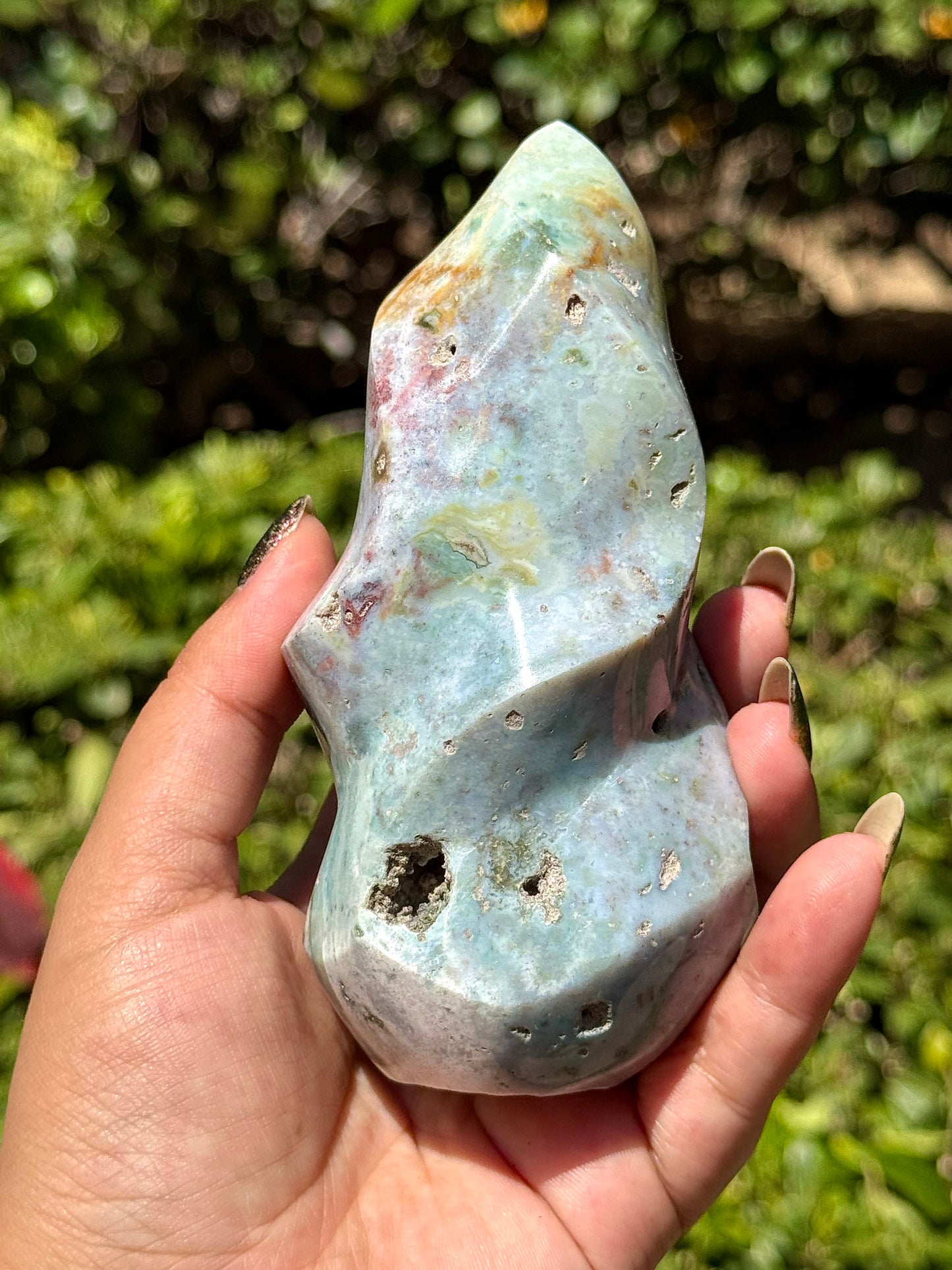 Pastel Sea Jasper Flame