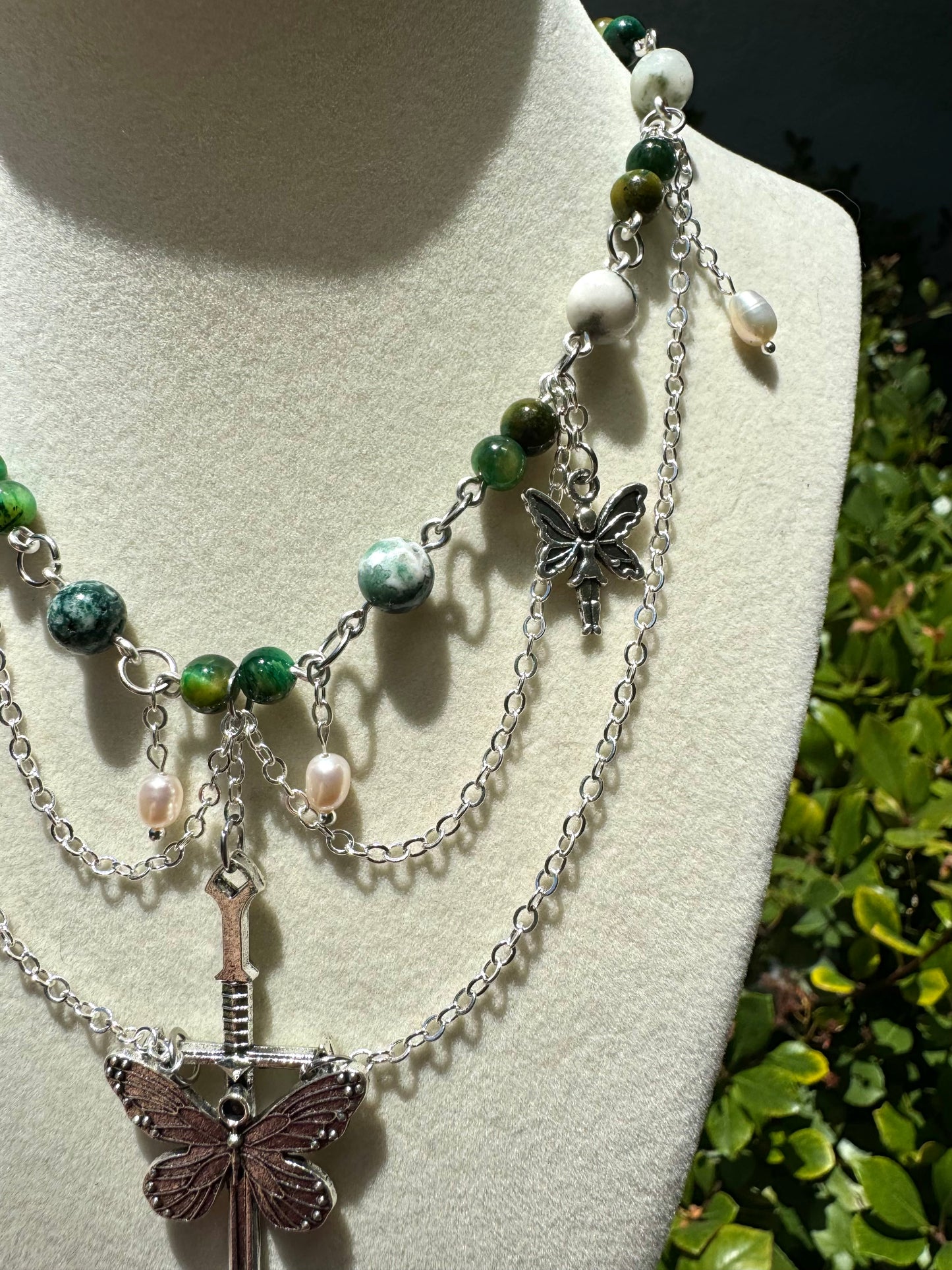 Green Warrior Fairy Necklace