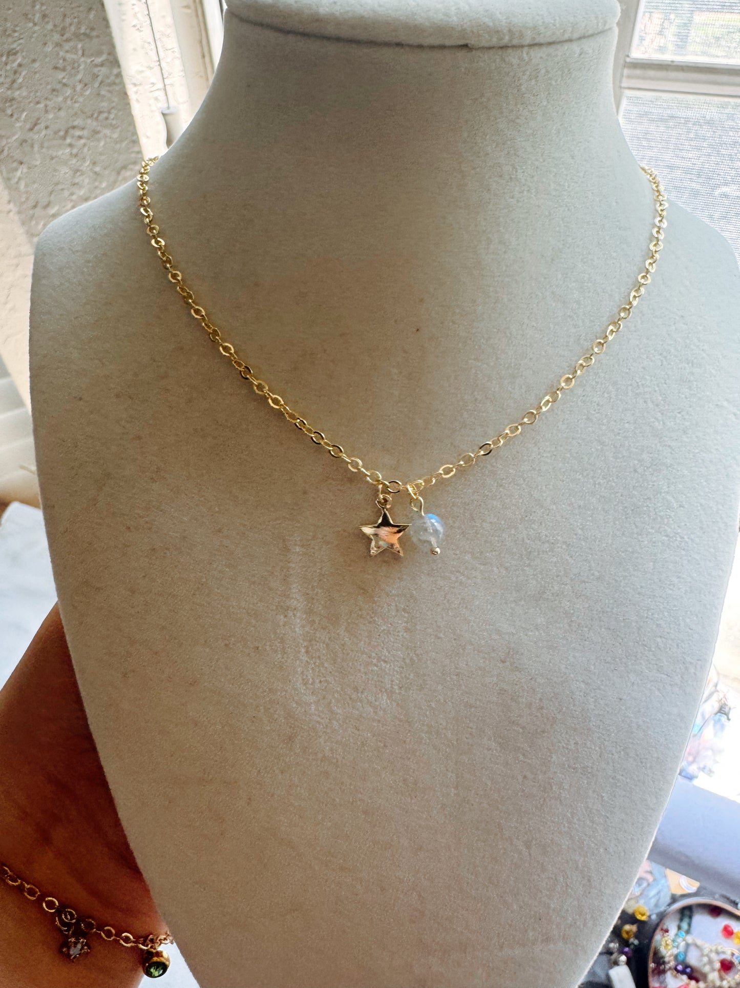Star Necklace with Gemstone
