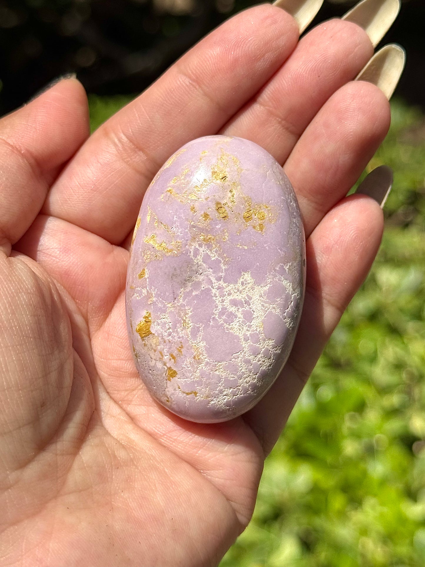 Phosphosiderite Palm Stone