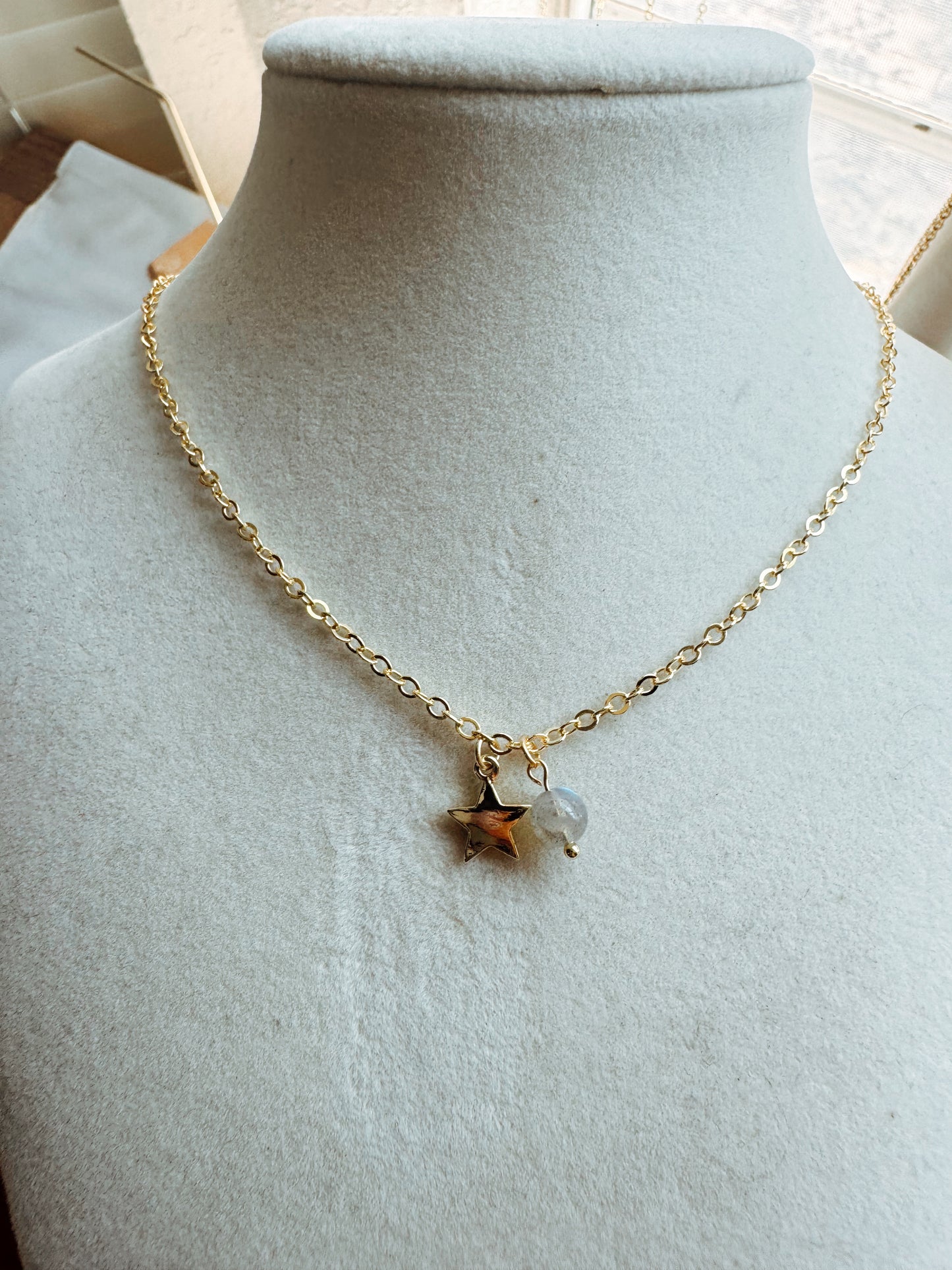Star Necklace with Gemstone