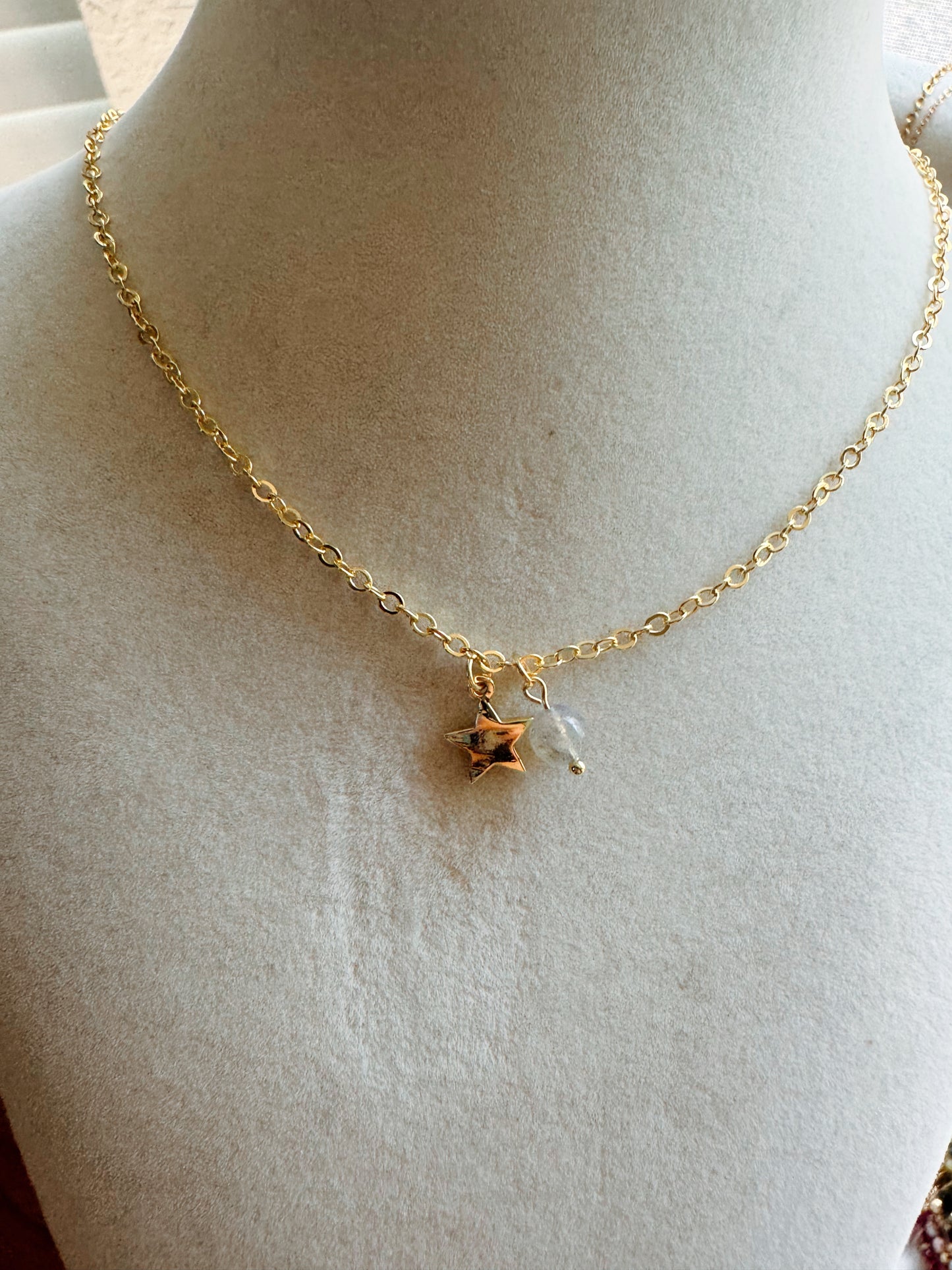 Star Necklace with Gemstone