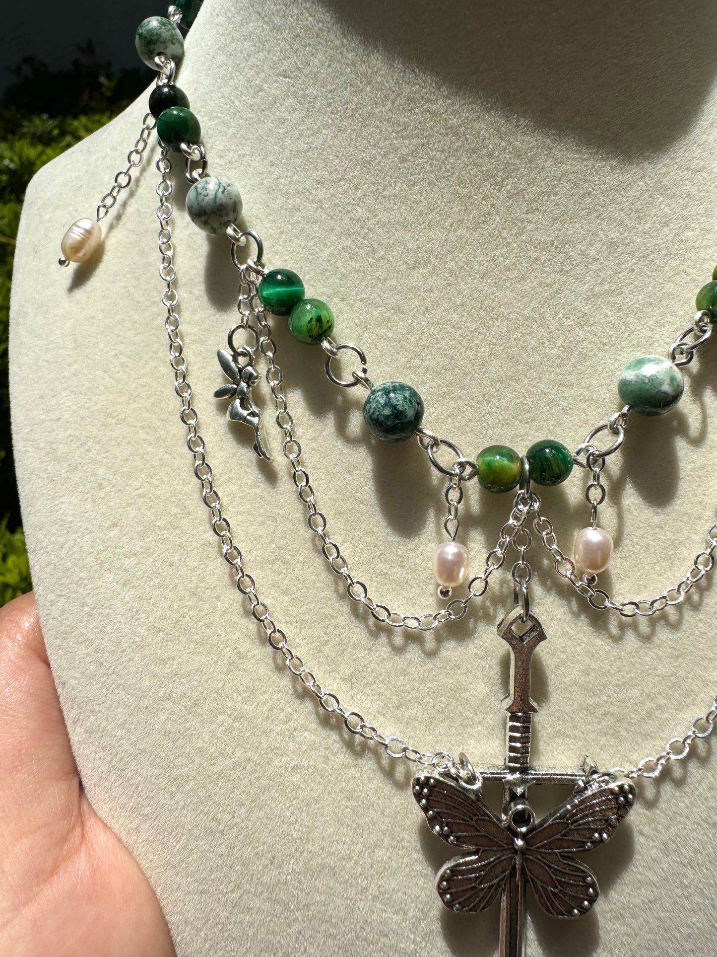 Green Warrior Fairy Necklace