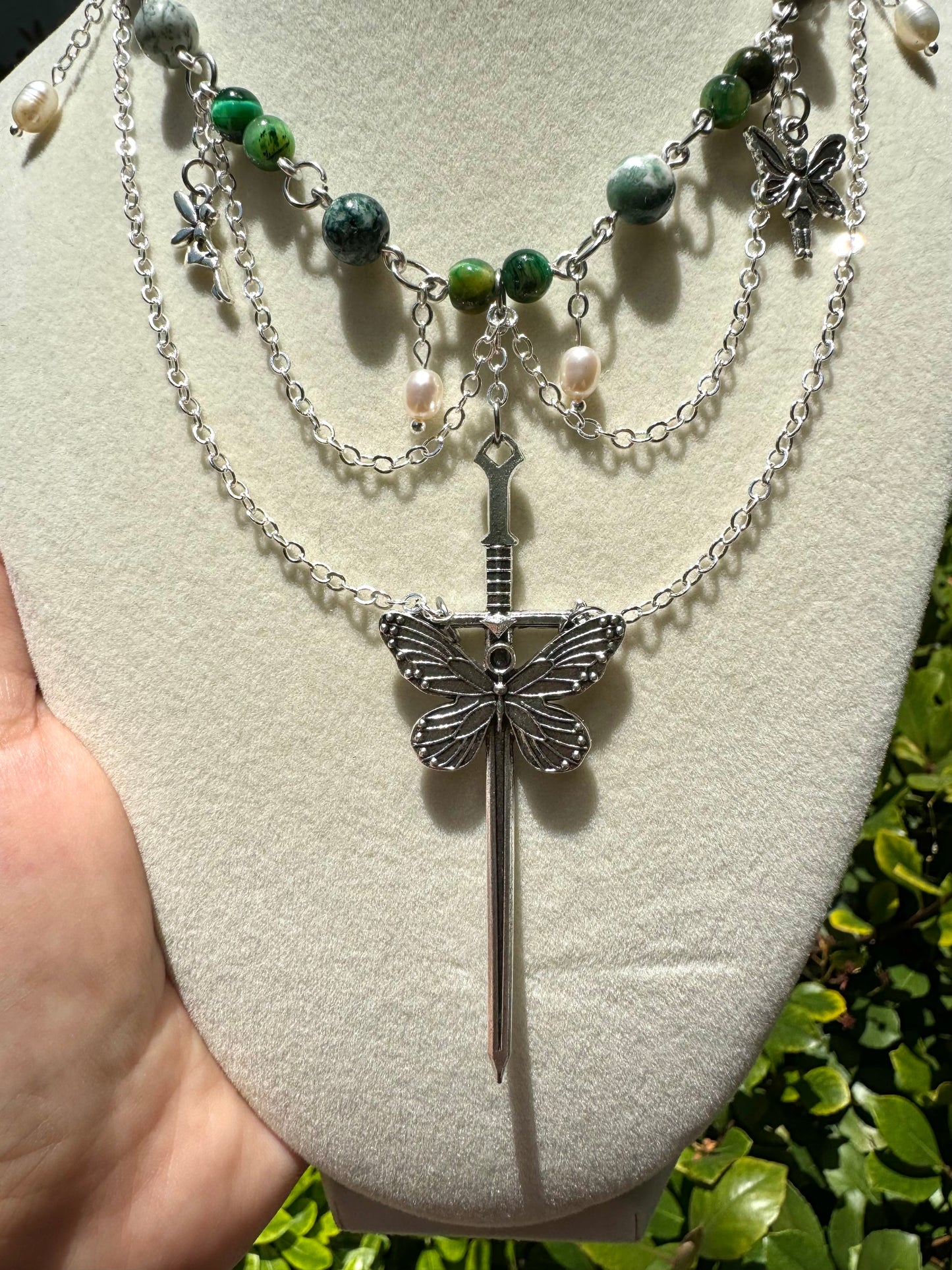 Green Warrior Fairy Necklace