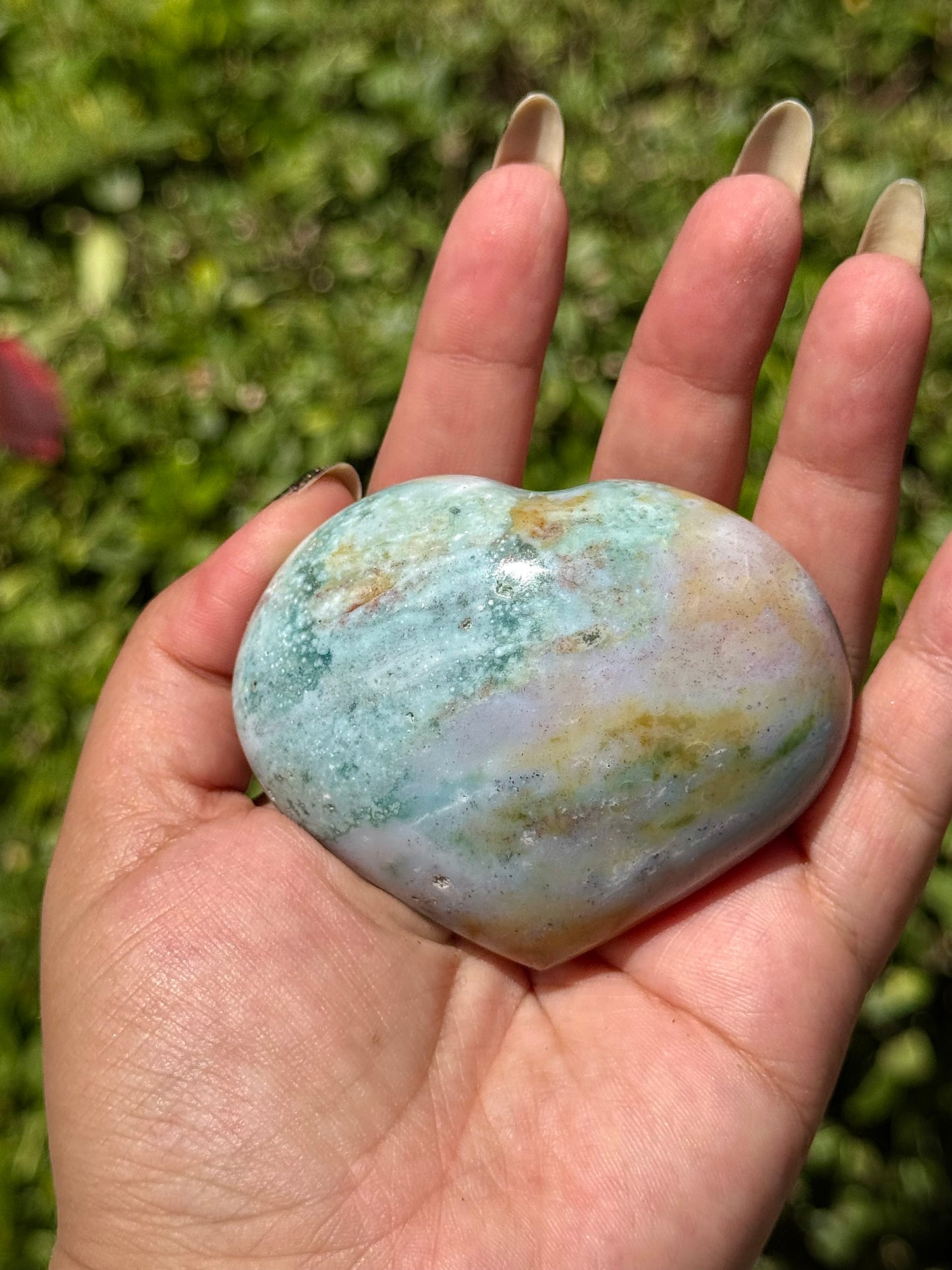 Colorful Sea Jasper Heart