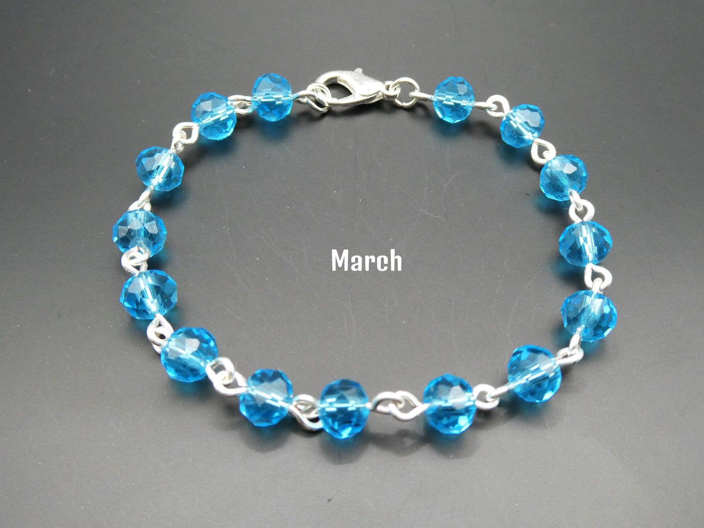Birthstone Beaded Wire Bracelet