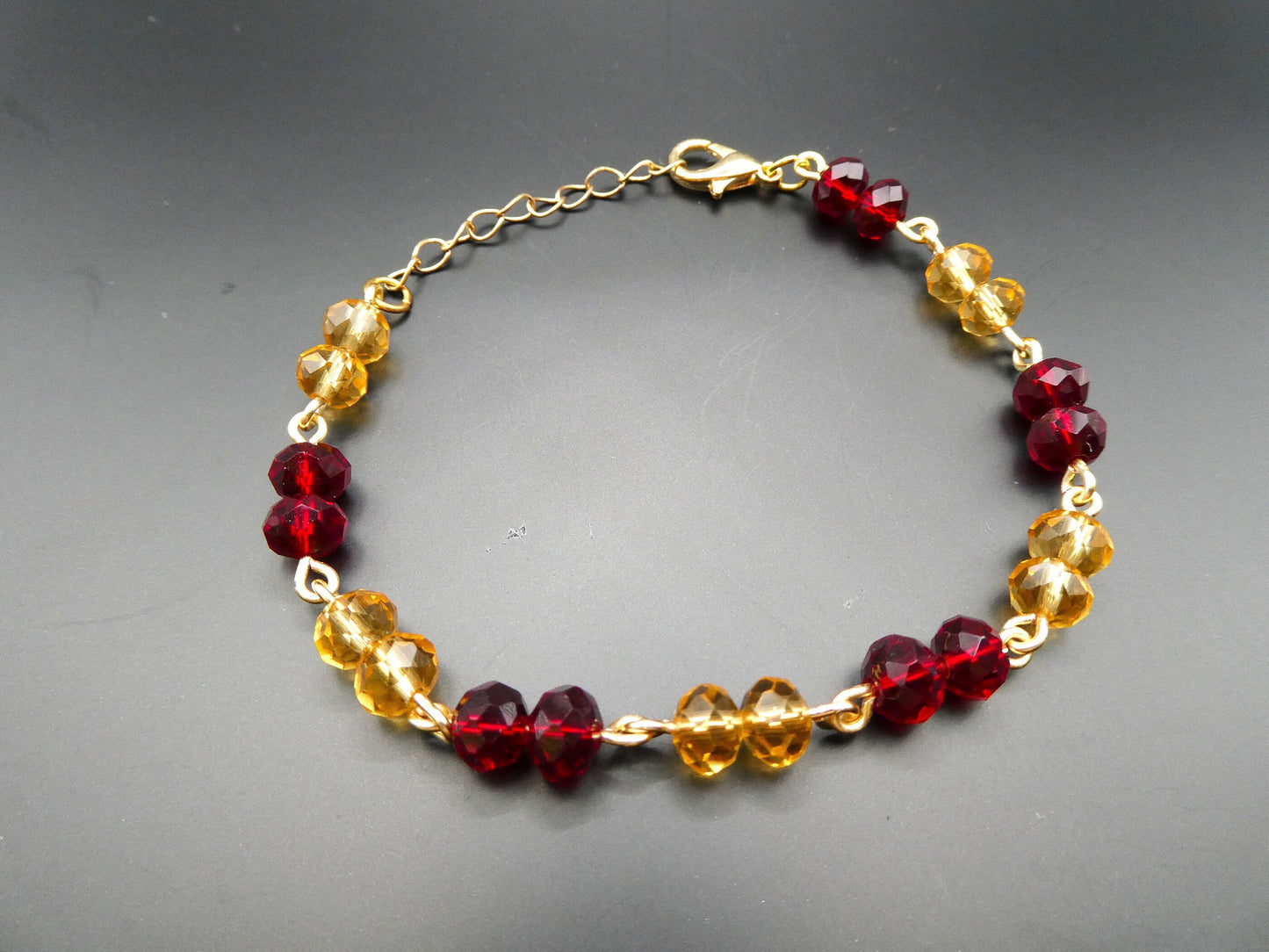 Gold Harry Potter House Bracelets | Gryffindor Slytherin Hufflepuff Ravenclaw Hogwarts | Jewelry Crystal Beads Made to order For Her Him
