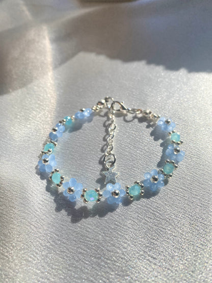 1989 inspired Pastel Blue Crystal Beaded Bracelet