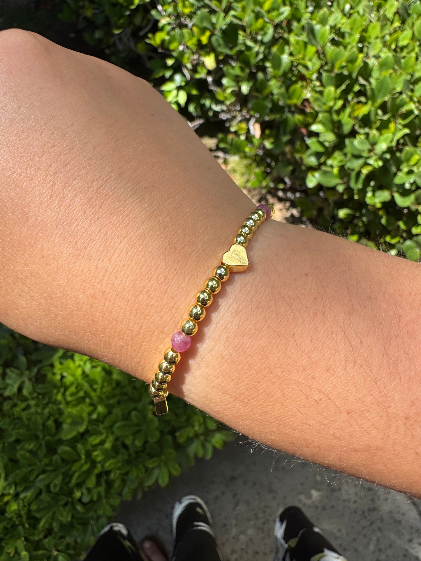 Dainty Charm Bracelet with Crystal Accents