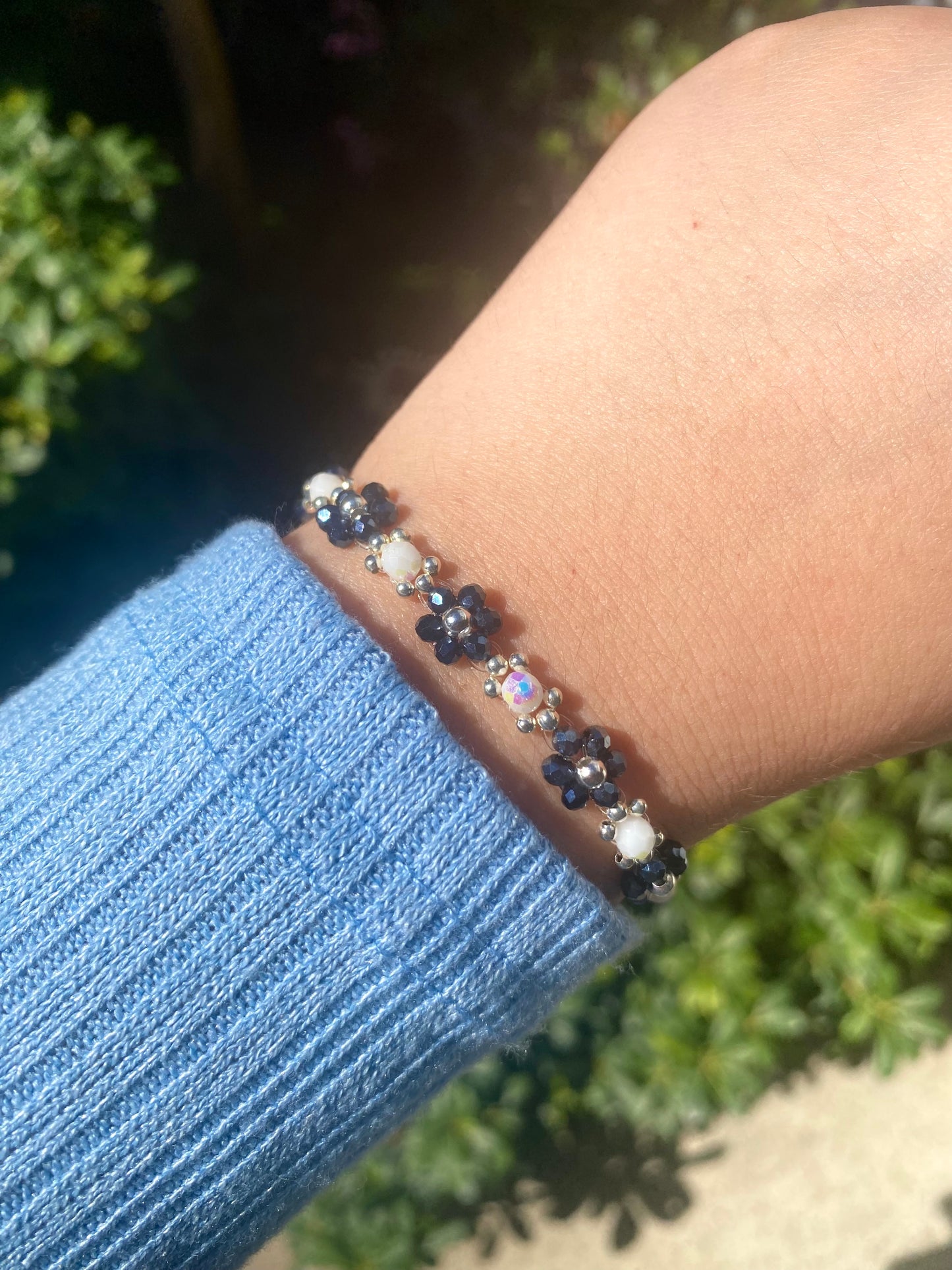 Reputation inspired dainty flower bracelets