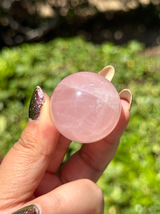 Star Rose Quartz Sphere