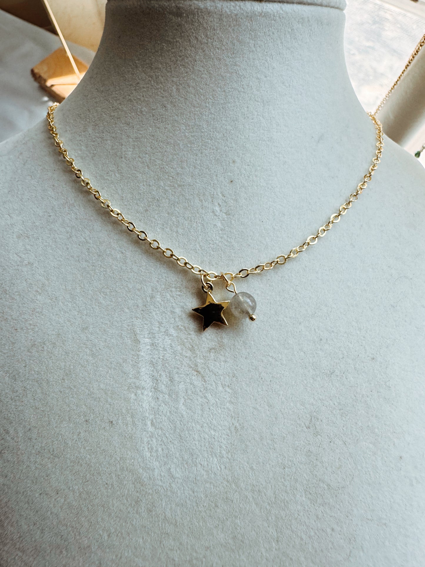 Star Necklace with Gemstone