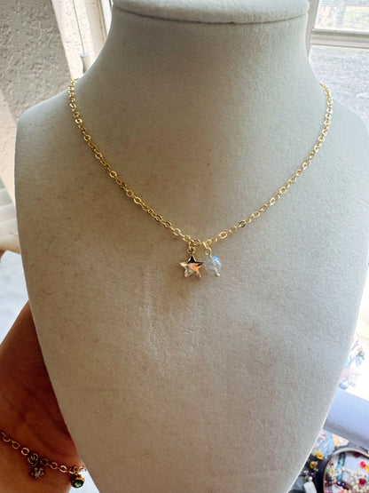 Star Necklace with Gemstone