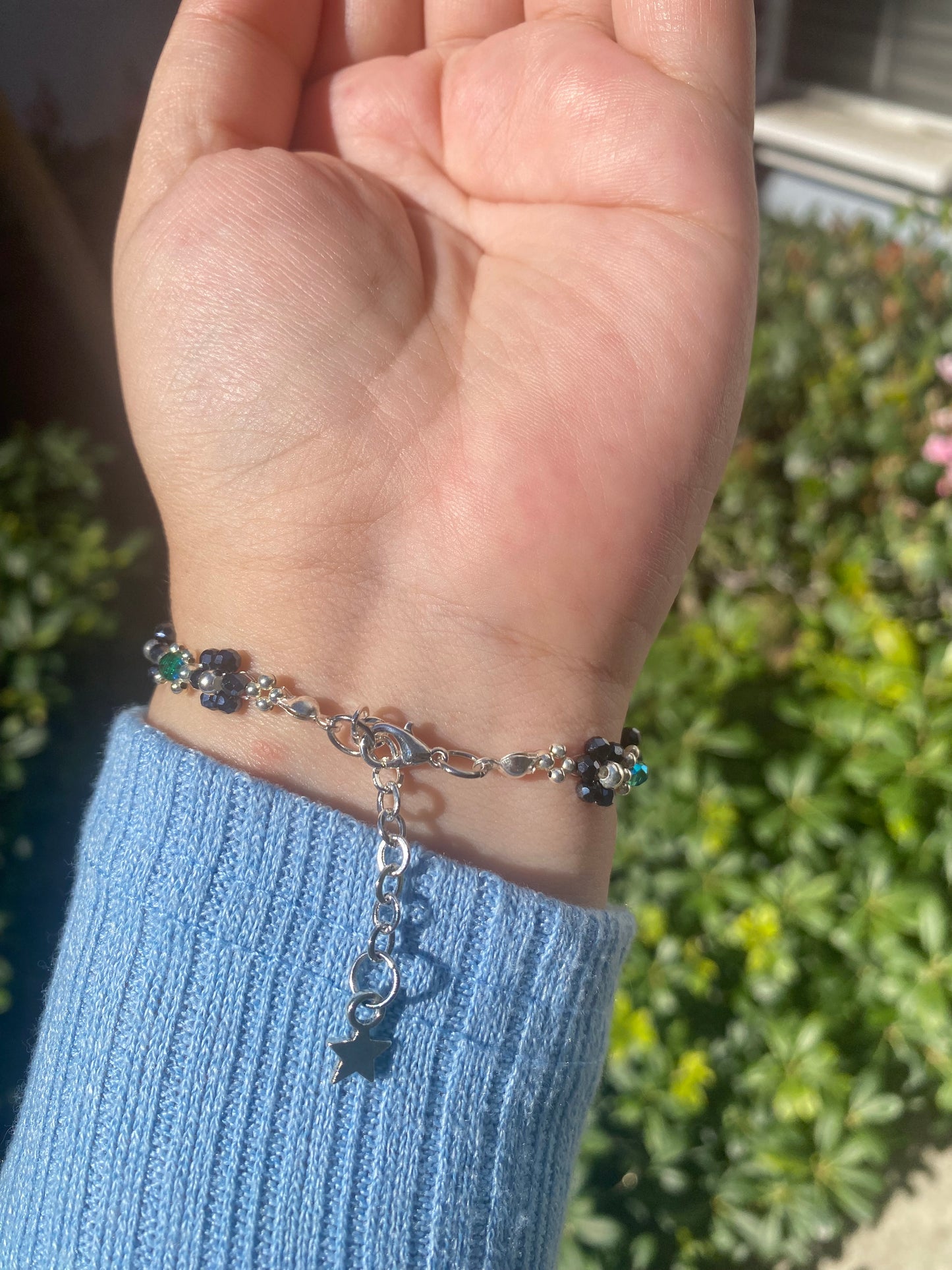 Reputation inspired dainty flower bracelets