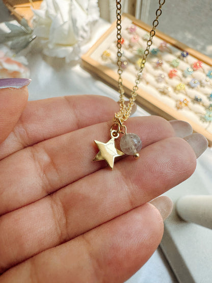 Star Necklace with Gemstone