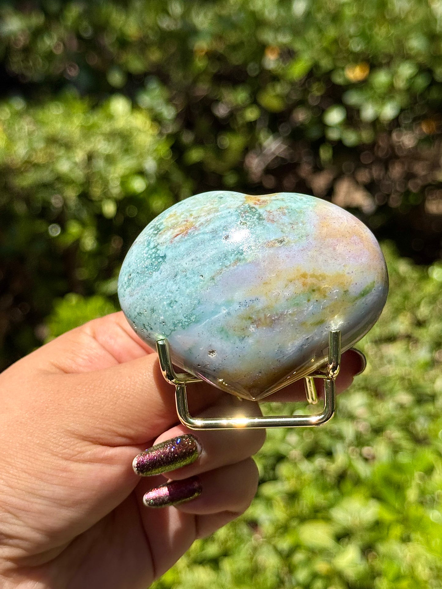Colorful Sea Jasper Heart