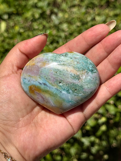 Colorful Sea Jasper Heart