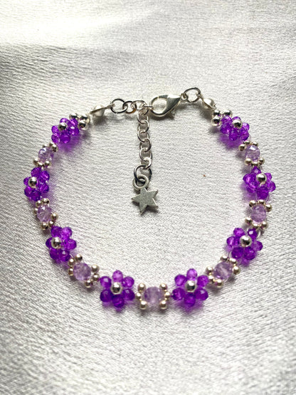 Speak Now inspired Dainty Purple Flower Bracelet