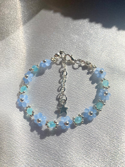 1989 inspired Pastel Blue Crystal Beaded Bracelet