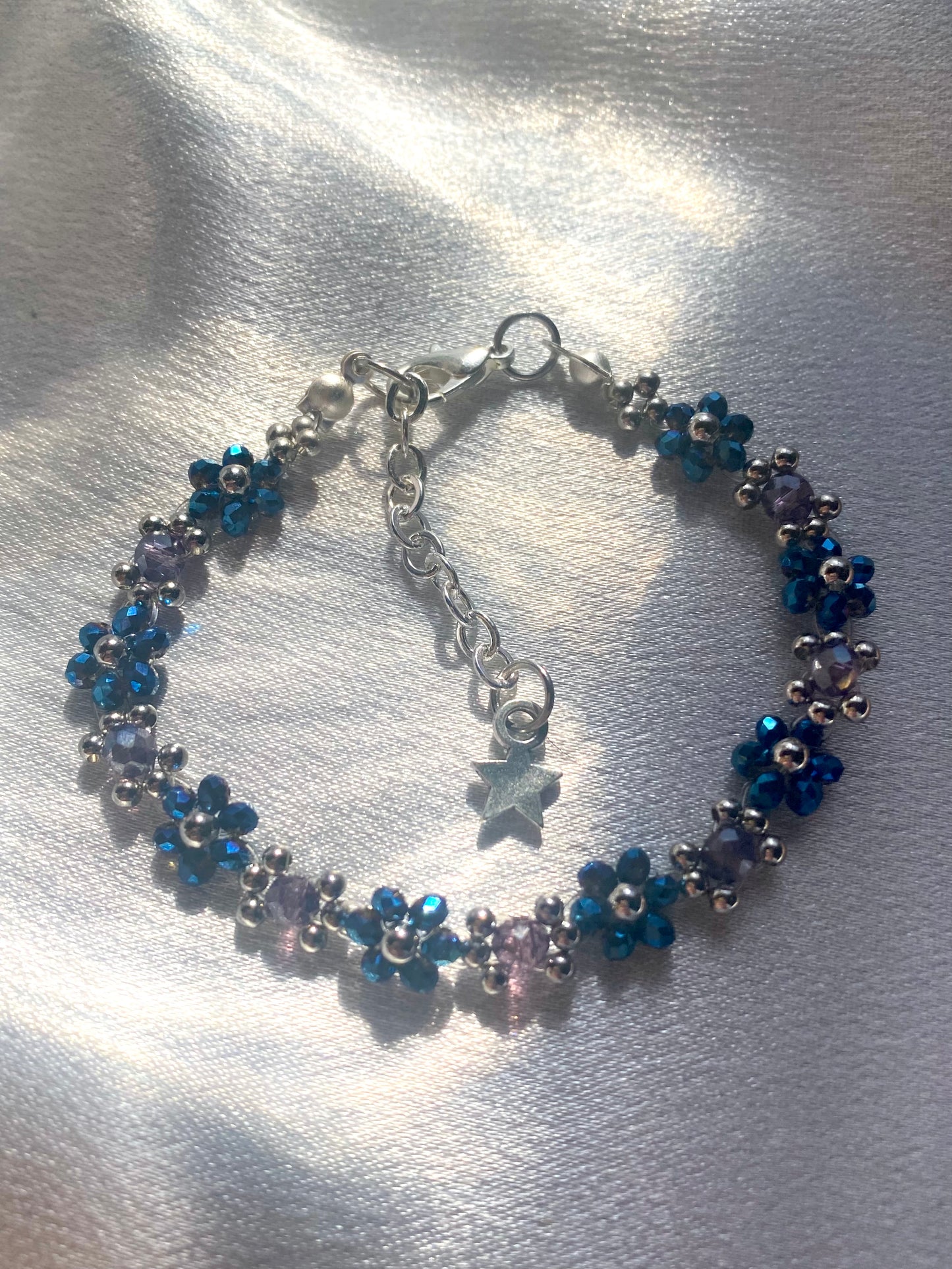 Midnights inspired dainty flower bracelet