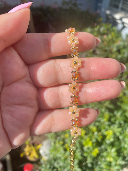 Evermore inspired dainty flower bracelet