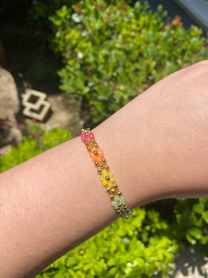 Rainbow Flower Bracelet