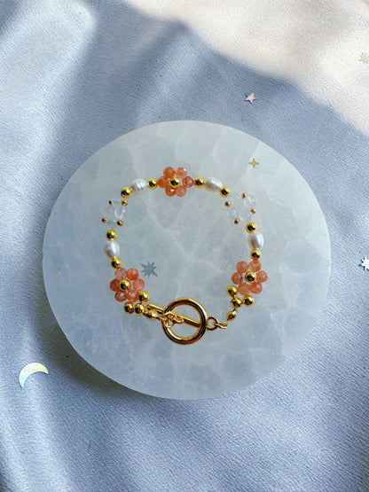 Gemstone and Pearl Beaded Bracelet