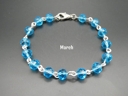 Birthstone Beaded Wire Bracelet