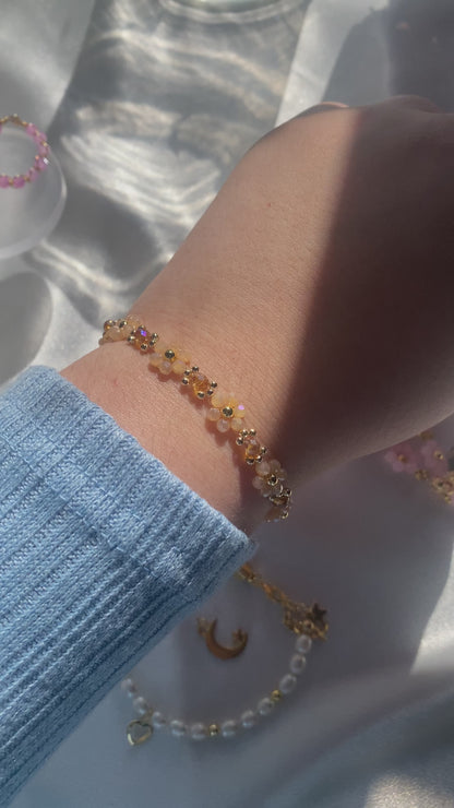 Evermore inspired dainty flower bracelet