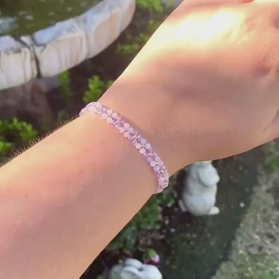 Dainty Tiny Pastel Purple and Pink Beaded Bracelet | Cute Bracelet | Mothers Day Gift | Birthday Gift | Bridesmaid Gift | Jewelry