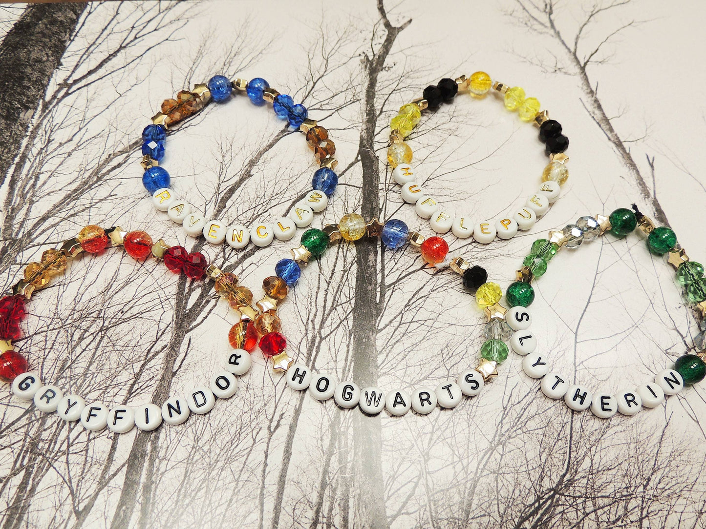 Harry Potter Friendship Bracelets | Gryffindor Slytherin Hufflepuff Ravenclaw Hogwarts House Pride Gift For Her Him Christmas Birthday