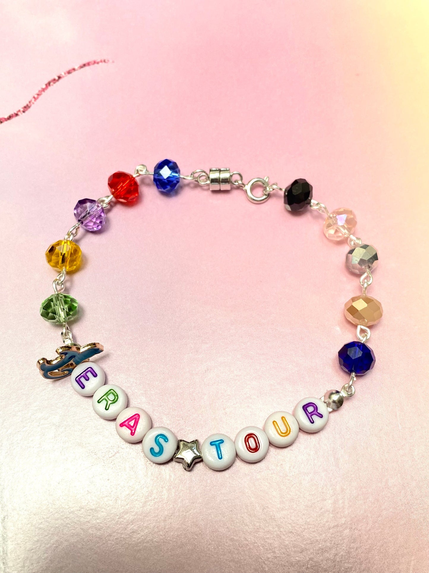 Gold or Silver Eras Tour Bracelets FREE STICKERS INCLUDED | Jewelry Crystal Beads Taylor Swift Friendship Handmade Christmas Valentines