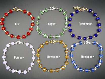 Birthstone Beaded Bracelet | Cute Bracelet | Mothers Day Gift | Birthday Gift | Bridesmaid Gift | Birthstone Jewelry