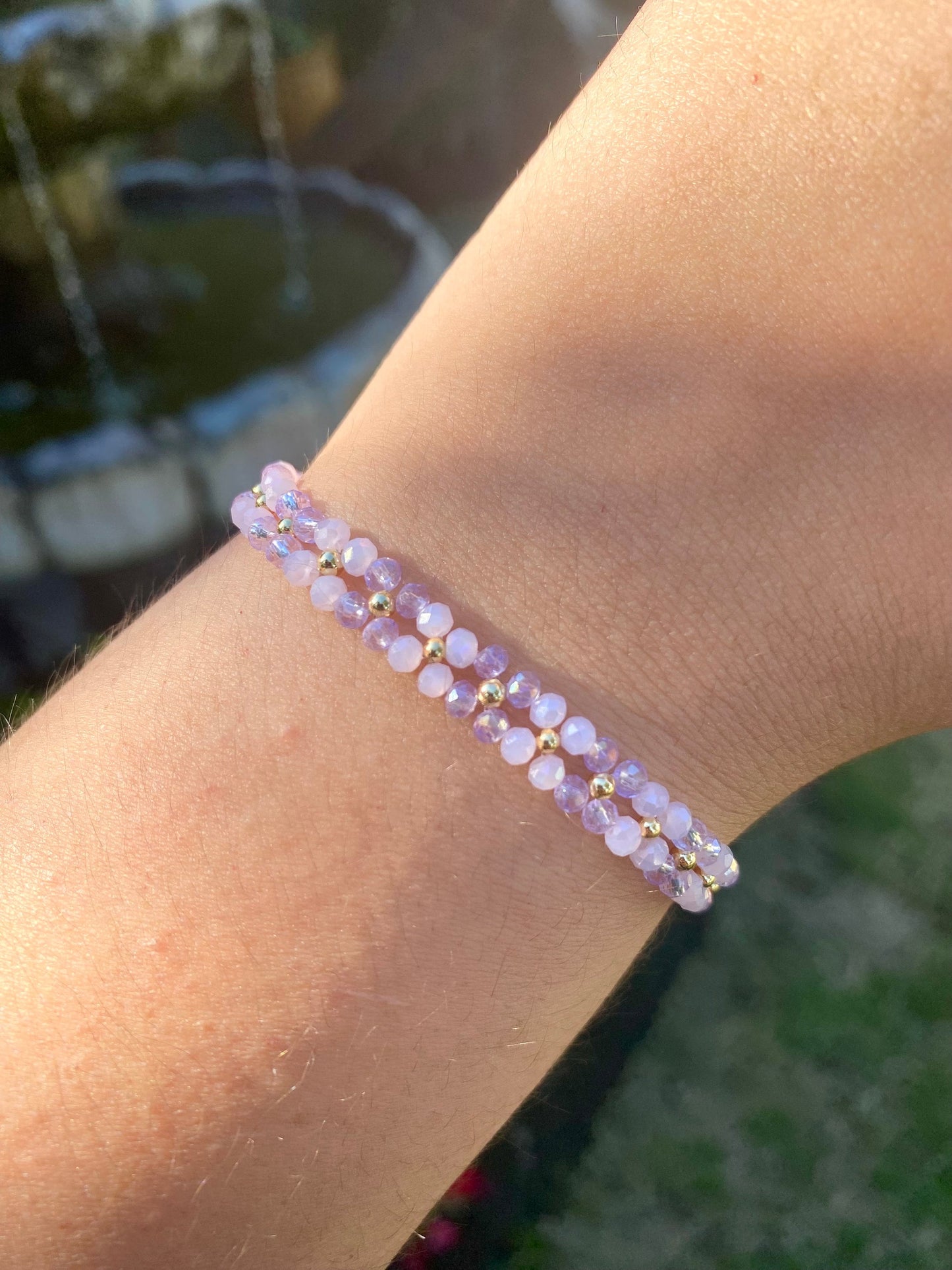 Dainty Tiny Pastel Purple and Pink Beaded Bracelet | Cute Bracelet | Mothers Day Gift | Birthday Gift | Bridesmaid Gift | Jewelry