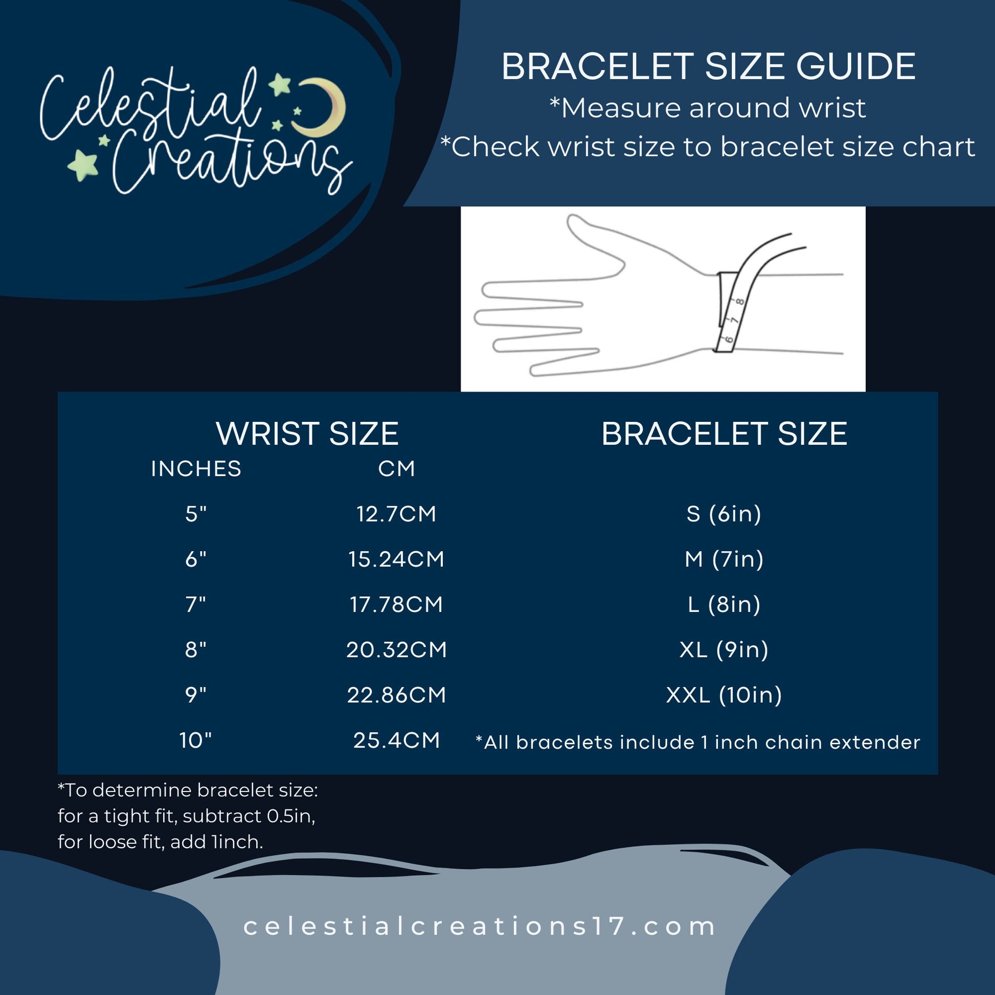 Bracelet size guide